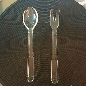 Glass Salad Utensils